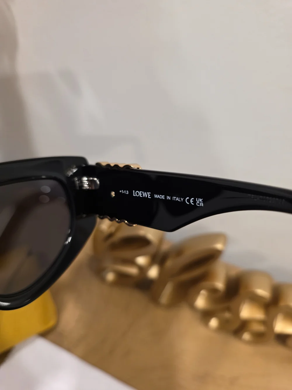 Women’s Black Oversized Sunglasses with Yellow Case